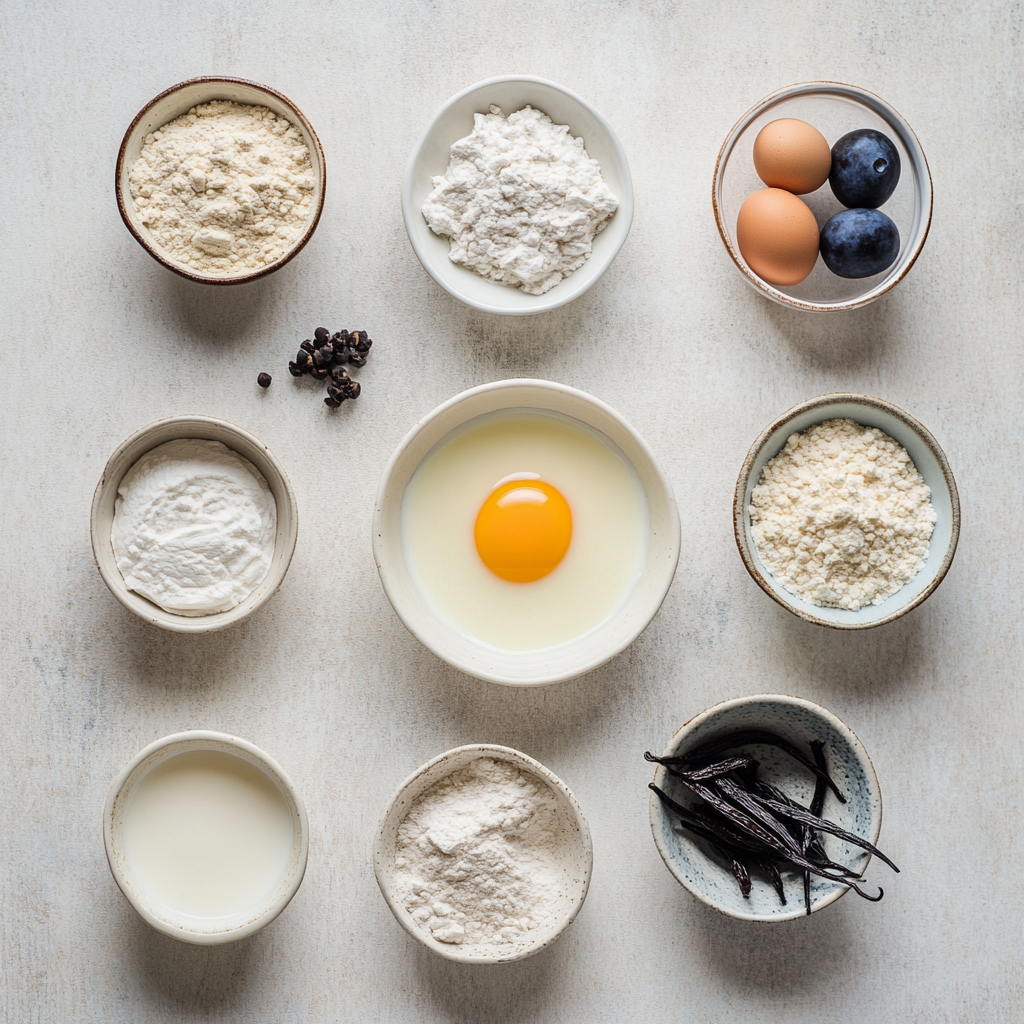 Greek Yogurt Protein Pancakes with crispy potato crust and vegetable filling a white plate overhead view