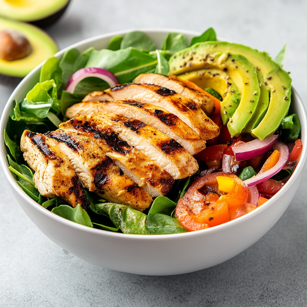 Grilled Chicken Avocado Protein Bowl