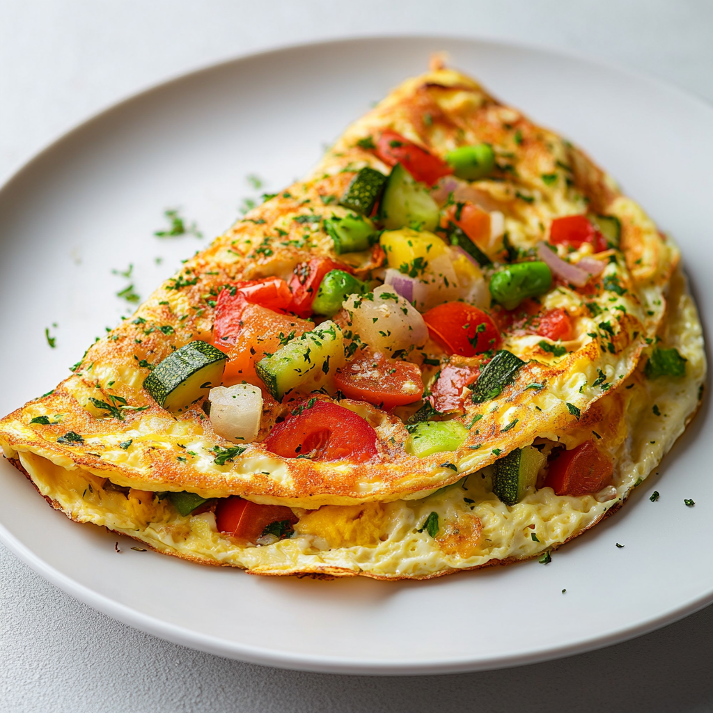 High-Protein Egg White Veggie Omelette