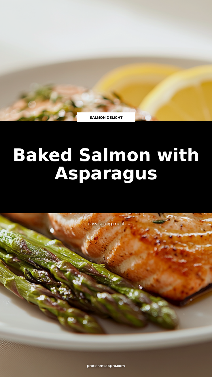 Baked Salmon with Asparagus with crispy potato crust and vegetable filling a white plate overhead view